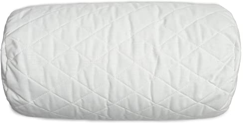 GIRAFFENLAND Duftende Rolle Lavendelkissen - L:40cm, Ø:20cm Steppware weiß, Nacken und Knierolle direkt befüllt mit Dinkelspelz und Lavendelblüten aus Bio-Anbau