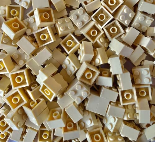 Penny Bricks Klemmbausteine 300 Stück: 2x2 Bausteine, 100% kompatibel (Sandfarben)
