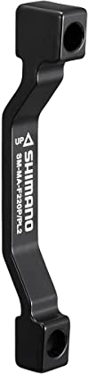 Shimano 4550170897819 Bremszangenwechsler von 200 bis 220 mm Pfostenmontage, Schwarz, Front 200 mm Post mount-220 mm