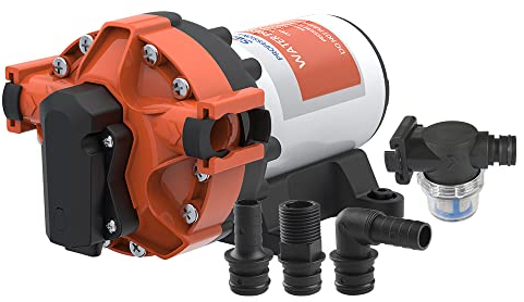 LIGHTEU® Seaflo 56A seires Bomba de velocidad variable DC 12V 5.0GPM 4.8Bar Bomba de diafragma autocebante para pulverizador ATV, sistema de agua solar
