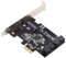ChenYang Doble USB 3.1 Gen 1 de 20 pines de panel frontal a PCI-E 1 adaptador de tarjeta de expansión PCI Express