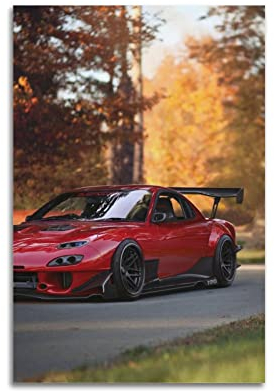 JOOEL JDM Poster für Mazda Rx7 Sportauto Super Car Racing Car Poster Dekorative Malerei Leinwand Wandposter und Kunstbild Druck Moderne Familie Schlafzimmer Dekor Poster 30 x 45 cm