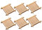 NentMent Lot de 6 dessous de verre en bambou naturel pour table à thé - 7,6 cm - Support d'isolation thermique pour Kung Fu chinois - Plateau à thé décoratif pour boissons chaudes et tasses à café