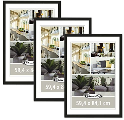 Close Up Posterrahmen 59,4 x 84,1 cm DIN A1 schwarz 3er Set