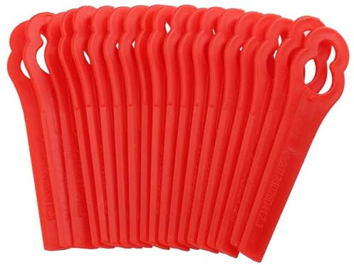DHinkyoung 50 Pcs Plastic Grass Trimmer Blades, Durable Lawn Mower Replacement Blades Compatible with Terratek Cordless Strimmer 18V/20V, TTCGT18,TTCGT18-3, GGCGT18,TCSBUN Grass Trimmer Strimmer