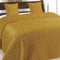 Euromat Tagesdecke Steppdecke Bettüberwurf Gesteppte Tagesdecke mit 2 Kissenbezüge 40x40 cm- (Senfgelb- Velvet Amarante, 220x240 cm)