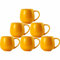 superyes Lemon Yellow Coffee Mugs Set of 6 for Latte Cappuccino Cup Ice Cream Hot Chocolate 12oz Solid
