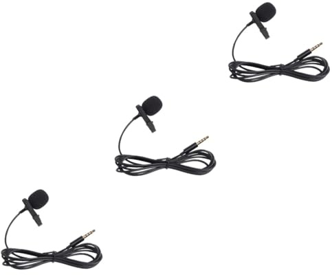 Toyvian 3pcs Clip Type Microphone Mini Tie Clip Mic for Karaoke Smartphone Microphone for Cellphone for Phone Karaoke