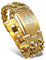 bahamut Mens Viking Odin Gungnir Mjolnir Stainless Steel Cool Cuban Chain Link Bracelet for Men,Norse Cuff Wristband Jewelry (Gold Gungnir Spear)