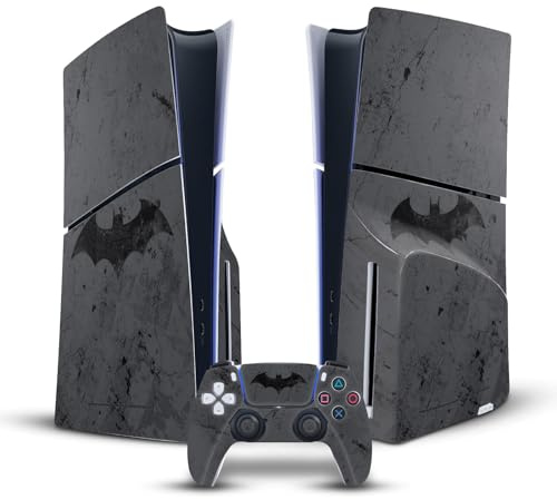 Head Case Designs Offizielle Batman DC Comics Hush Logos Und Comicheft Vinyl Haut Gaming Aufkleber kompatibel mit Sony PlayStation 5 PS5 Slim Disc Edition Console & DualSense Controller