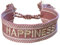 Selfmade Jewelry Stoff Armband Love Armband in Pink - Gewebtes Freundschaftsarmband, ideale kleine Geschenke für Frauen, charmantes kleine Geschenke, einzigartiges Geschenk für Frauen (HAPPINESS)