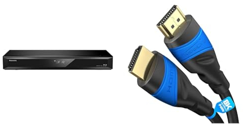 Panasonic DMR-BCT760AG Blu-Ray Player und Recorder & KabelDirekt – 8K/4K HDMI-Kabel – 1 m – 8K@60Hz