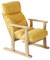 TEmkin Klappbarer Bodenstuhl, Lounge-Schlafsofa aus Holz, zusammenklappbar, 5-Fach verstellbar, Lazy-Sessel mit hoher Rückenlehne, bequemer Sitz aus Schaumstoff (E)