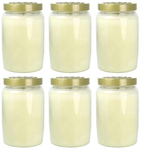 Set di 6 candele devozionali 3 giorni bianco – Candela Novena – Culto cristiano in cera vegetale