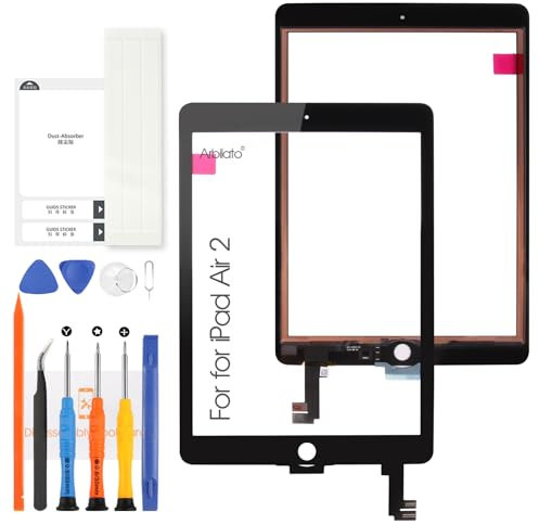 Arbilato Écran pour iPad Air 2 9.7 A1566 A1567 Écran Tactile pour iPad Air 2nd Génération Numériseur Verre Capteurs Écran Remplacement Kit (Noir)