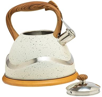 SHOWERORO Bouilloire à thé sifflante 3 5 L bouilloire en acier inoxydable Poignée isolée Sans danger pour cuisinière à gaz