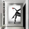 Affiche Noir Blanc Sexy Femmes Verres à vin Rouge Toile Tableau Art Peintures sans Cadre Decoration Murale pour Salon Chambre Tableau Decoration (50X80CM)