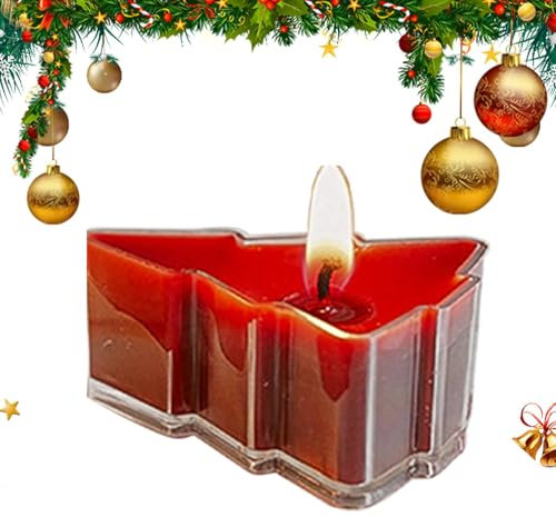 Tanxier 8 Stück Weihnachts Duftkerzen,Weihnachtsbaum Duftkerze,Weihnachtliche Winter,Weihnachts Teelichtkerze,Winter Set,Weihnachtskerzen Für Geschenke