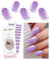 JMEOWIO Unghie Gel Adesive UV Glitter Viola Smalto Adesivo per Unghie Gel Nail Stickers Decorazioni Unghie Nail Art Disegni