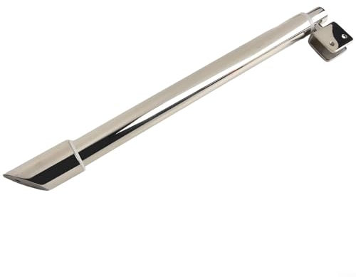 Jotekonoby Barra de soporte de mampara de ducha de acero inoxidable de 300-500 mm, longitud ajustable para panel de vidrio de 8-12 mm, recinto telescópico de pared (1# (inclinado))