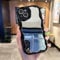 Compatible with iPhone SE 2024 Phone Case Cream Mirror Back Cover Cute Trendy Fresh Style Transparent Black White