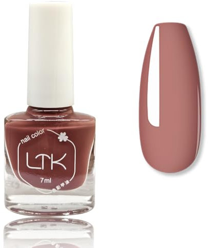Brown Nail Polish - Nude Nail Polish - Summer Brown Nail Varnish - Light Brown Quick Dry Nail Varnish - Long Lasting Nail Polishes - No Need Cure DIY Home Manicure