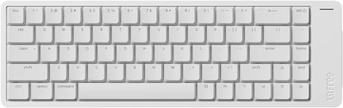 LOFREE Flow2 Low-Profile Mechanical Keyboard, Aluminum Alloy with Surfer Linear Switches, Rechargeable Wireless Keyboards with 3 Mode Connections for Windows, macOS (Silver, 68 Keys) US-Layout