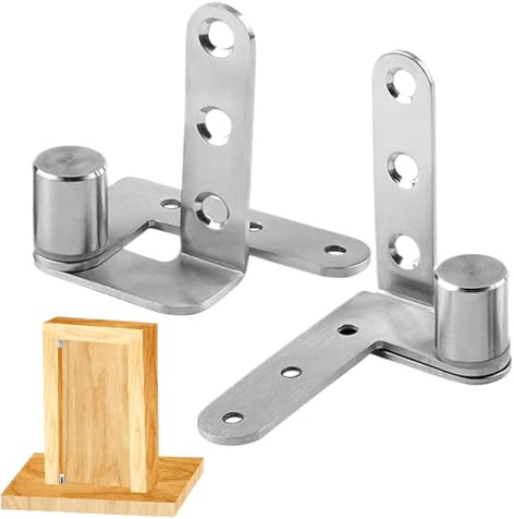 Eojpdji Bisagra Pivote para Puertas de | 2 Piezas Bisagra Pivote de Alta Resistencia para | Accesorios de Eje Acero Inoxidable Herrajes para Librería | para Hogar Armario Cobertizo