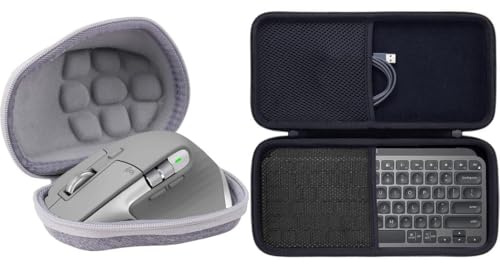 Aenllosi Étui pour Logitech MX Master 4/3/3S/2S + MX Keys Mini Étui Seul | Étui de rangement résistant aux chocs et à la poussière, extérieur résistant aux éclaboussures, poche en filet (étui seul)