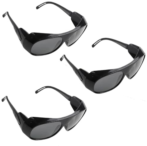 QhgPnt 3PCS Welding Goggles, for Welding Protection, Anti-Scratch UV Protection Goggles Welder Glasses, Dark Safety Glasses for Professional Welders, Suitable for Industrial Workers, DIY Projects