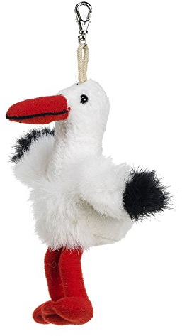 Sunny toys 35616 - Plüsch Storch mit Schlüsselanhänger, Circa 10 cm