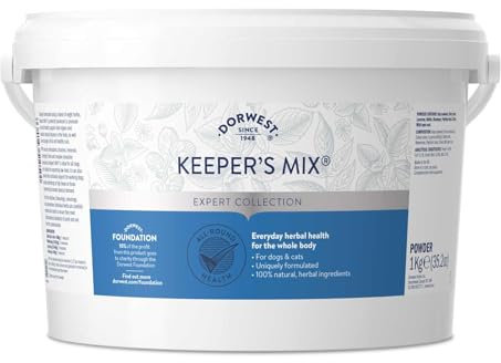 Dorwest Keeper’s Mix, 1kg, Herbal Health Supplement for Dogs and Cats, Natural Herbs, Vitamins, and Minerals – for Healthier Happier Pets