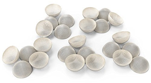 BMTick - Garza Dritta in Metallo per Arizer Solo (x 25) Kit Filtro Schermo (per Tubo di Vetro)