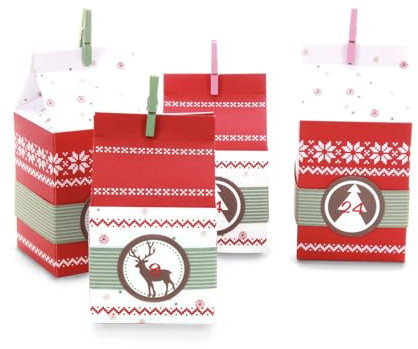ROTH Adventskalender zum Befüllen - 24 Nordic Bags mit 24 Boxen zum befüllen