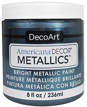 DecoArt Americana Décor Metallic Jar of Paint, Acrylic, Pewter, 236 ml (Pack of 1)