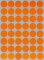 Klebepunkte Neon Orange 17mm runde Sticker - 1,7cm Aufkleber 480 Stück von Royal Green