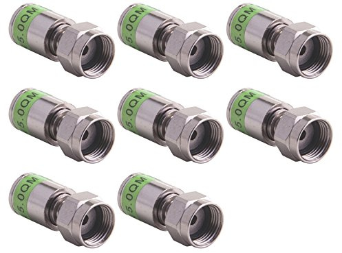 8 Stück - Cabelcon F-Stecker / F-Kompression-Stecker, 5.0 mm, Cabelcon CX3 5.0