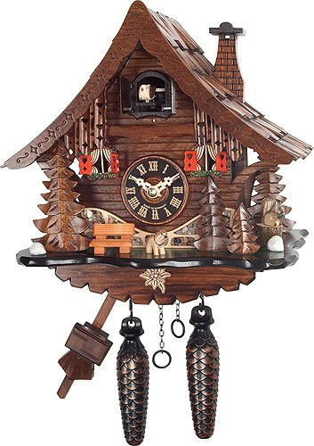 Kuckucksuhr Quarz-Uhrwerk Chalet-Stil 25cm von Engstler
