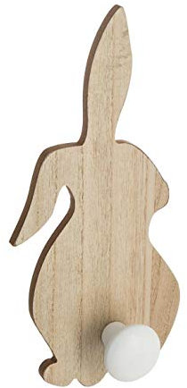 Atmosphera - Patère Enfant Lapin - Bois - Blanc - 14x30 cm - Modèle 1