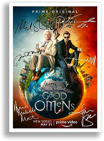 Good Omens Cast Signed Autograph A4 Poster Photo Print Prime TV Show Series Season Framed DVD Boxset Memorabilia Gift (A4 Print (Unframed))