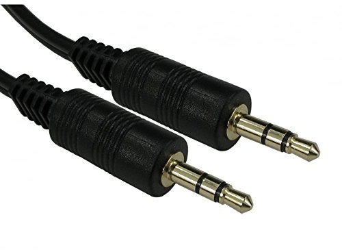 Ex-Pro 3.5mm Aux Audio Lead Cable Male to Male Stereo Headphone Mini Jack, with Gold Plated Connectors - Black, 3m