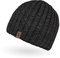 Neverless® Beanie Herren Strick-Mütze Winter-Mütze Rippstrick Optik dunkelgrau-Melange