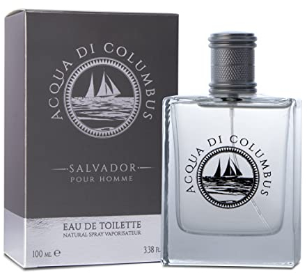 Acqua di Colombus | Salvador Eau de Toilette – Herrenduft Colombus-Wasser, Zitrus- und Gewürznoten, hergestellt in Italien, 100 ml