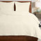Pizuna Coton peigné Ensemble de Housse de Couette 200x200 cm 2 Personnes Ivoire Neuf, 100% Coton Longue Tige 400 Fils Armure Satin, Housse de Couette de Luxe avec Fermeture à Boutons Ivoire Neuf