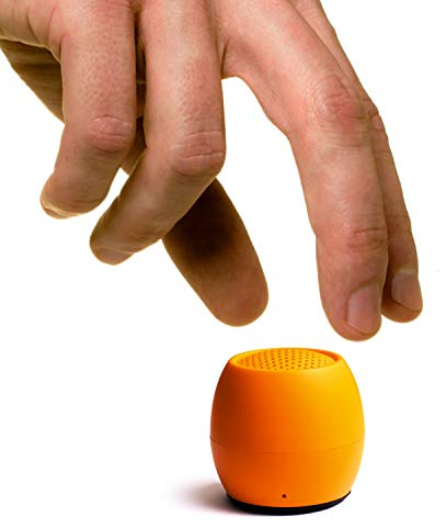 Boompods Zero Mini Bluetooth Speaker - Small Portable Speakers, IPX6 Waterproof, 5hr Playtime, Wireless Travel Speaker with Microphone & Dual Pairing, for Bathroom Shower, Outdoor & iPhone, Orange