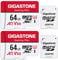 Gigastone 64GB Memory Card (2 Pack) Gaming Plus Series, Play Speed Up to 95MB/s. A1 U3 V30 Micro SDXC Card for Nintendo Switch Camera Full HD Video with SD Adapter.