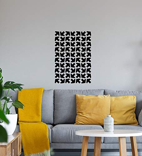 Pfeile im Chaos Wandtattoo Schwarz Aufkleber 45 x 64 cm