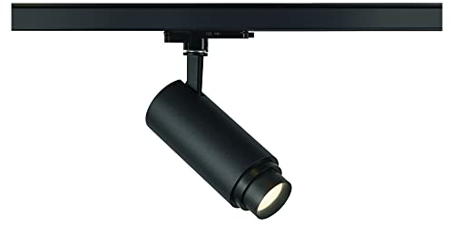 SLV 3 Phasen System Leuchte NUMINOS® ZOOM M/LED 3-Phasen-Strahler, Spot, Decken-Strahler, Decken-Leuchte, Schienensystem, Innen-Beleuchtung / 4000K 20W 1900lm schwarz dimmbar 15Grad