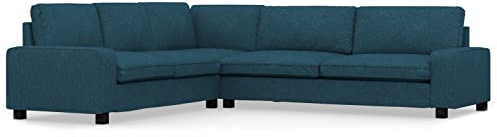 COMFORTLY Ecksofa – nur Bezüge (2 + 3) Schonbezug Ersatz handgefertigt kompatibel mit Kivik Ecksofa – nur Bezüge (2 + 3) – nur Bezüge (strapazierfähig – blau)