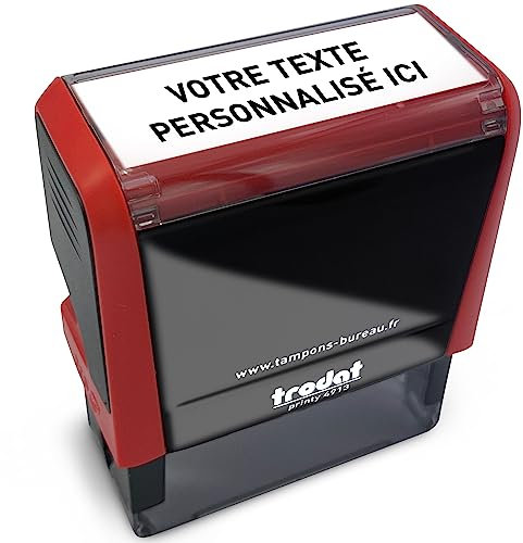 Tampon encreur personnalisable avec votre propre texte, Trodat Printy 4913, dimensions : 57x21 mm, pour 5 lignes de texte maximum, encre incluse, rechargeable